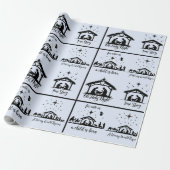 Het kerstverhaal cadeaupapier (Uitgerold)