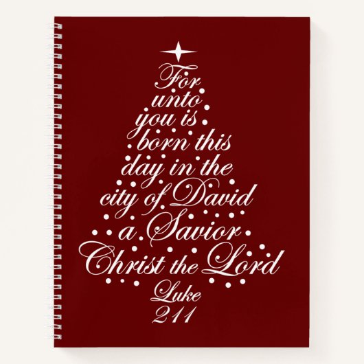 Het kerstverhaal Luke 2-11 Notitieboek (Voorkant)