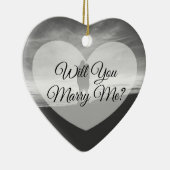 Het kerstversieringsvoorstel van Marry Me Couple Keramisch Ornament (Rechts)