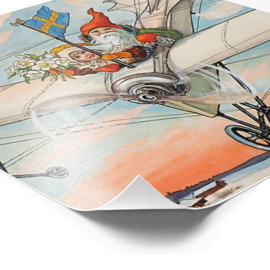 “Het Kerstvliegtuig” door Jenny Nystrom Foto Afdruk (Hoek)