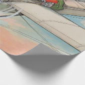 "Het kerstvliegtuig" van Jenny Nystrom Cadeaupapier (Hoek)