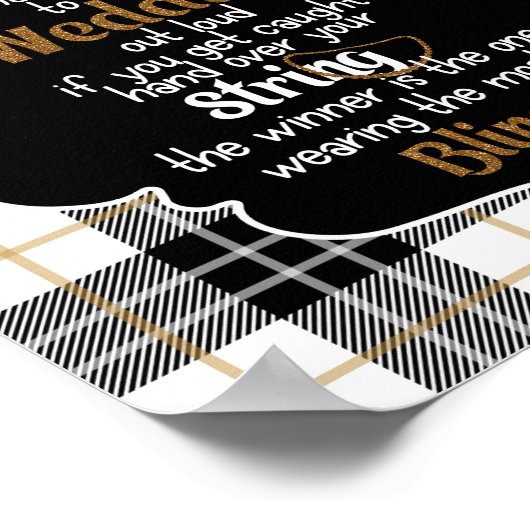 Het Ketting game Flannel en Frost Vrijgezellenfees Poster (Hoek)