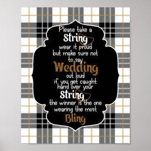 Het Ketting game Flannel en Frost Vrijgezellenfees Poster