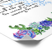 Het Ketting game Succulent Vrijgezellenfeest Poster (Hoek)