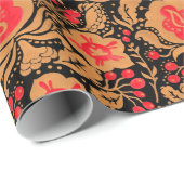 Het Khokhloma Kulture Pattern Cadeaupapier (Rol Hoek)