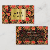 Het Khokhloma Kulture Pattern Visitekaartje (Voorkant / Achterkant)