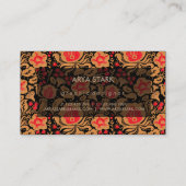 Het Khokhloma Kulture Pattern Visitekaartje (Achterkant)