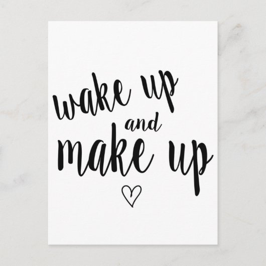 Het kielzog omhoog en maakt omhoog briefkaart (Voorkant)