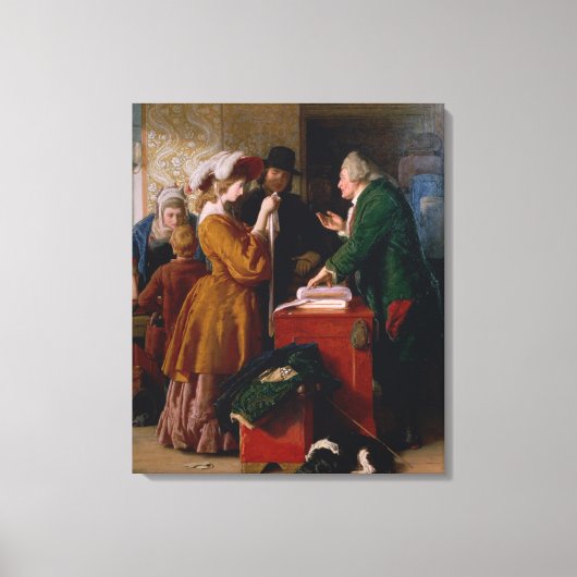 Het kiezen van de bruiloft Gown uit hoofdstuk 1 va Canvas Afdruk (Voorkant)