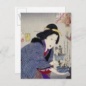 Het kijken alsof ze wil veranderen: het uiterlijk briefkaart (Voorkant / Achterkant)