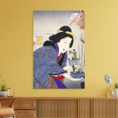 Het kijken alsof ze wil veranderen: het uiterlijk canvas afdruk (Insitu (Woonkamer))