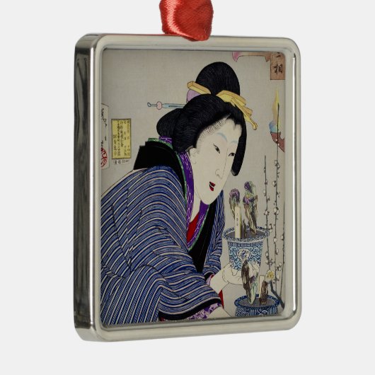 Het kijken alsof ze wil veranderen: Het uiterlijk Metalen Ornament (Rechts)