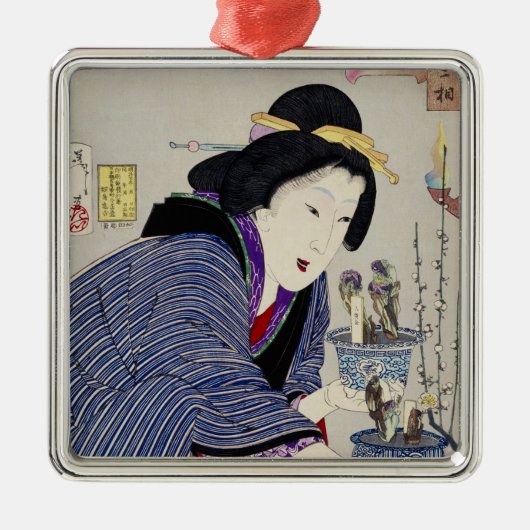 Het kijken alsof ze wil veranderen: Het uiterlijk Metalen Ornament (Voorkant)