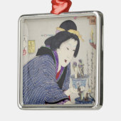 Het kijken alsof ze wil veranderen: Het uiterlijk Metalen Ornament (Links)