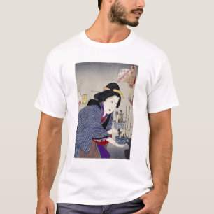 Het kijken alsof ze wil veranderen: Het uiterlijk T-shirt