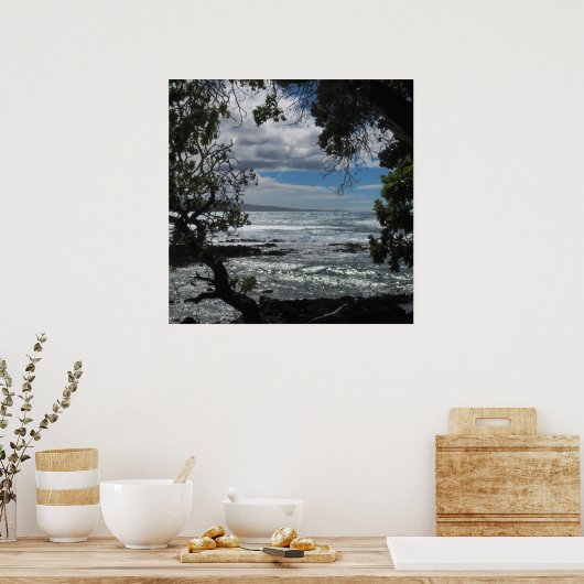 Het kijken door het venster poster (Keuken)