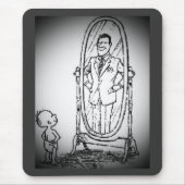 Het kijken in de Spiegel Muismat (Voorkant)