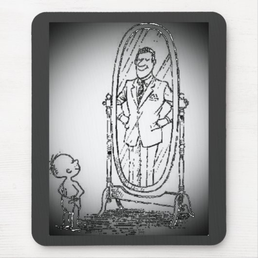 Het kijken in de Spiegel Muismat (Voorkant)