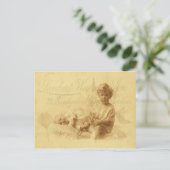 Het kijken na het Briefkaart van het Baby (Staand voorkant)