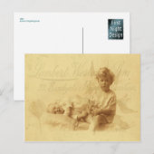 Het kijken na het Briefkaart van het Baby (Voorkant / Achterkant)