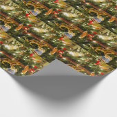 Het kijken naar de kerstboom cadeaupapier (Hoek)