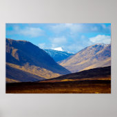 Het kijken naar Glen Etive, Schotland Poster (Voorkant)