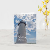 Het kijken naar Manistee Lighthouse denken aan jou Kaart (Gele Bloem)