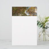 Het kijken omhoog kijkend op de Natuur van de Verl Briefpapier (Staand voorkant)