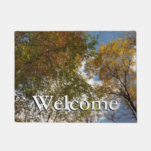 Het kijken omhoog kijkend op de Natuur van de Verl Deurmat (Voorkant)