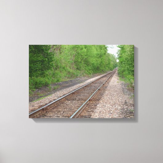 Het kijken onderaan de sporen canvas afdruk (Voorkant)