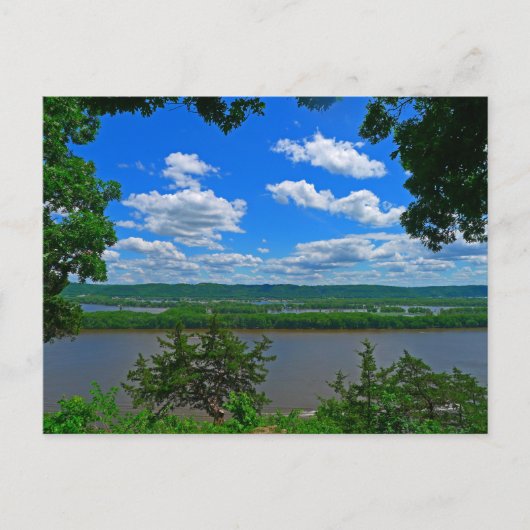 Het kijken over de Mighty Mississippi Briefkaart (Voorkant)