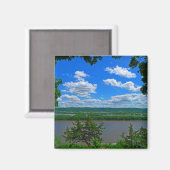 Het kijken over de Mighty Mississippi Magneet (Voorkant / Achterkant)