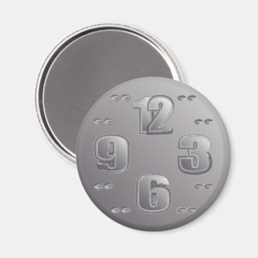 het kijken van de klok magneet (Voorkant / Achterkant)