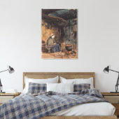 Het kijken van de pot kook - een huisinterieur canvas afdruk (Insitu (Slaapkamer))