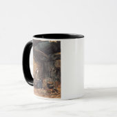 Het kijken van de pot kook - een huisinterieur mok (Voorkant links)