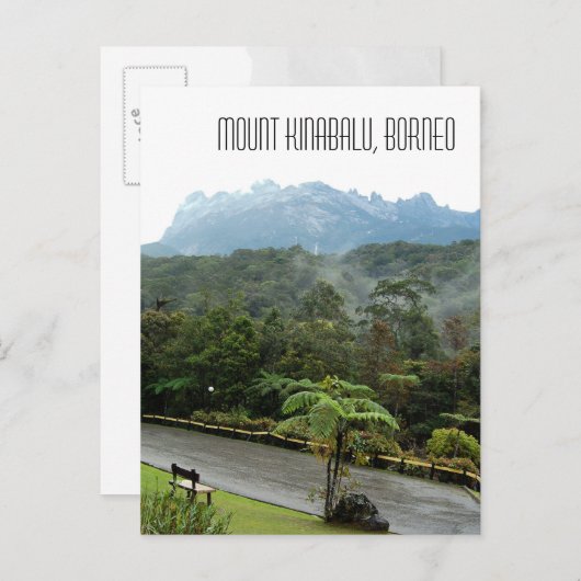 Het Kinabalu-gebergte Sabah Borneo Briefkaart (Voorkant / Achterkant)