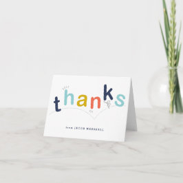 Het kind dankt u notecard bedankkaart