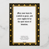 Het Kind dat de Zilverfolie Kerstkaart Zegenen Folie Feestdagenkaart (Achterkant)