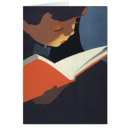 Het  Kind dat een Boek van de Bibliotheek leest (Voorkant)