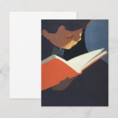 Het Kind dat een Boek van de Bibliotheek leest (Voorkant / Achterkant)