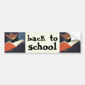 Het  Kind dat een Boek van de Bibliotheek leest Bumpersticker (Voorkant)