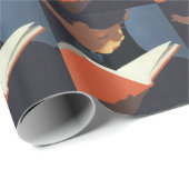 Het  Kind dat een Boek van de Bibliotheek leest Cadeaupapier (Rol Hoek)