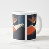 Het  Kind dat een Boek van de Bibliotheek leest Grote Koffiekop (Voorkant rechts)