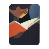 Het Kind dat een Boek van de Bibliotheek leest Magneet (Verticaal)