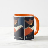 Het  Kind dat een Boek van de Bibliotheek leest Mok (Voorkant rechts)