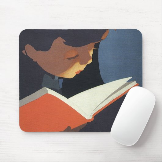 Het  Kind dat een Boek van de Bibliotheek leest Muismat (Met muis)