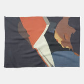 Het  Kind dat een Boek van de Bibliotheek leest Theedoek (Horizontaal)