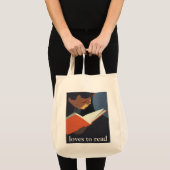 Het  Kind dat een Boek van de Bibliotheek leest Tote Bag (Voorkant (product))