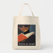Het Kind dat een Boek van de Bibliotheek leest Tote Bag (Voorkant)