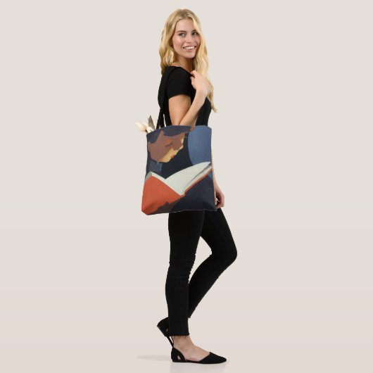 Het Kind dat een Boek van de Bibliotheek leest Tote Bag (Op model)
